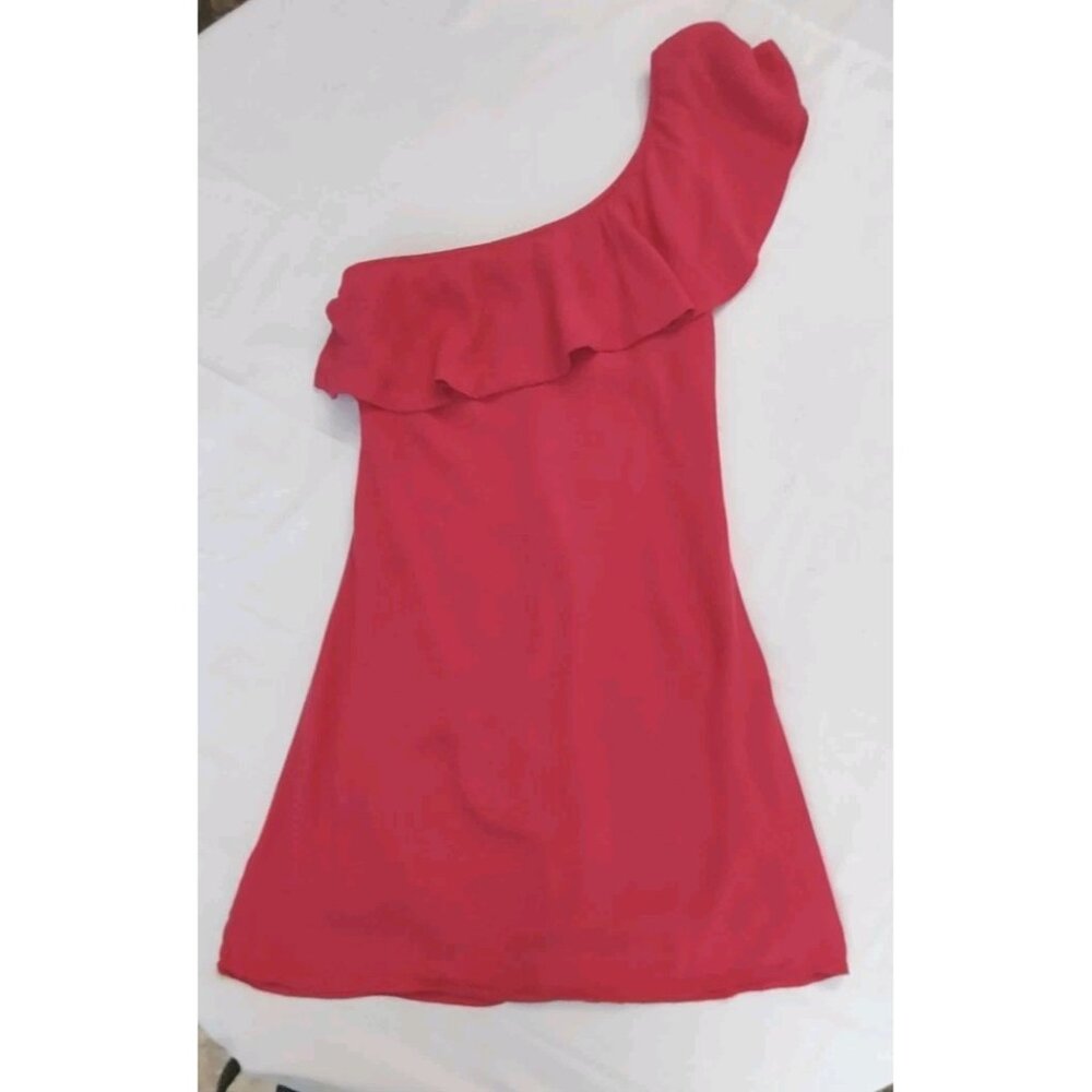 Astr The Label Dress Women Size X-Small  Vacation Fushia Pink One Shoulder - Picture 3 of 11